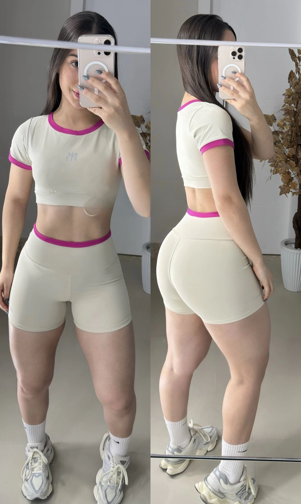 Conjunto Gelato de short poliamida premium de manga curta bicolor